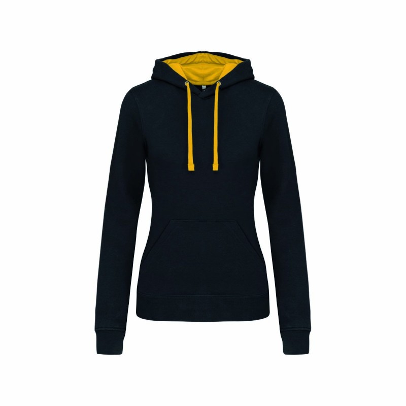Sweat-shirt Capuche Bicolore Femme – Cadeau d’Entreprise Confortable