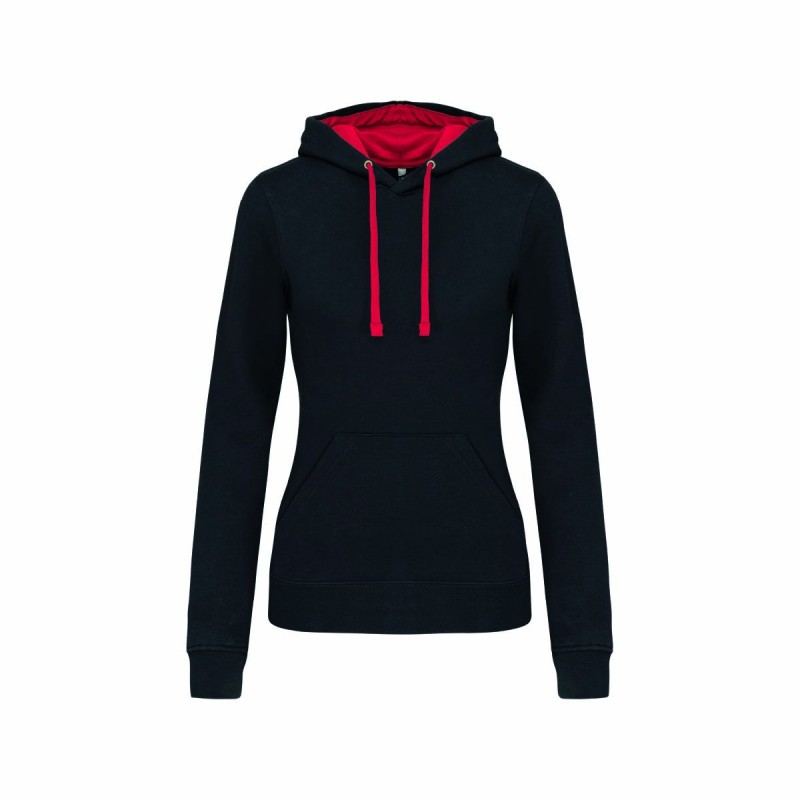 Sweat-shirt Capuche Bicolore Femme – Cadeau d’Entreprise Confortable