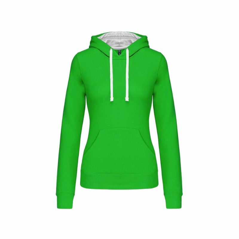 Sweat-shirt Capuche Bicolore Femme – Cadeau d’Entreprise Confortable
