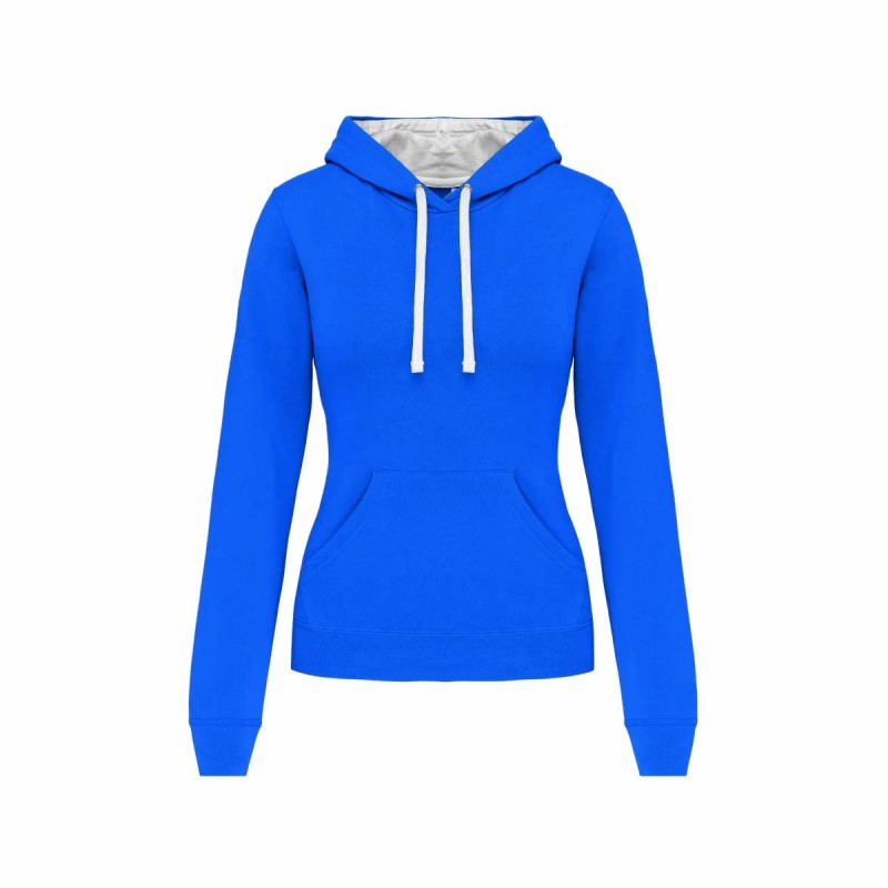 Sweat-shirt Capuche Bicolore Femme – Cadeau d’Entreprise Confortable