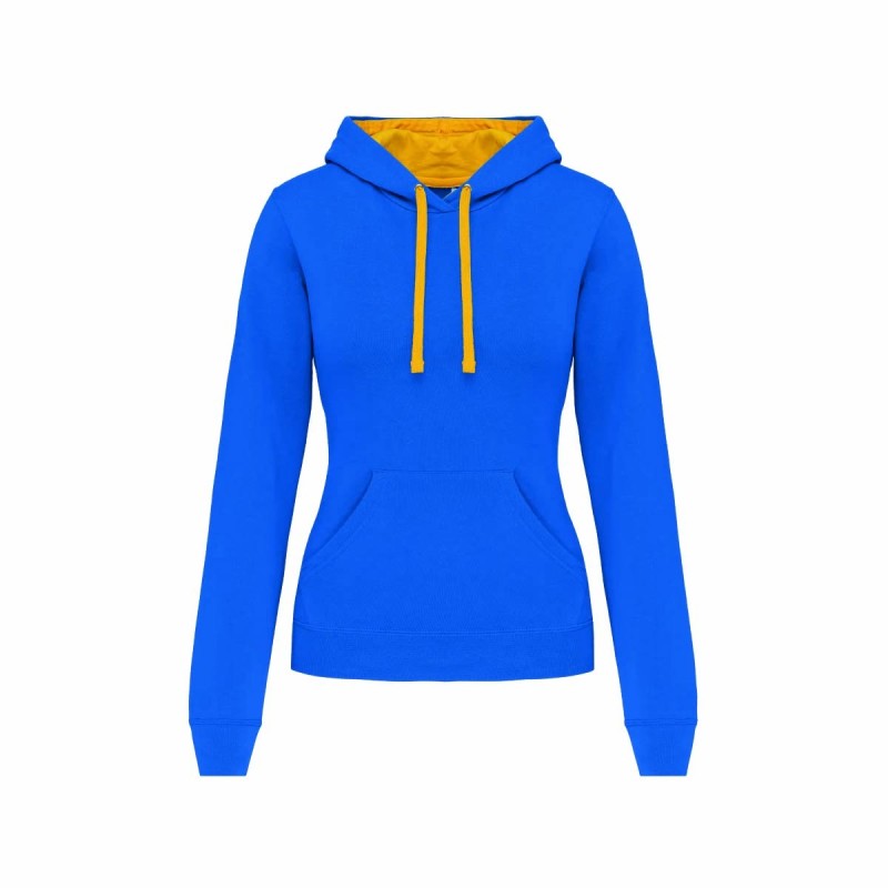 Sweat-shirt Capuche Bicolore Femme – Cadeau d’Entreprise Confortable