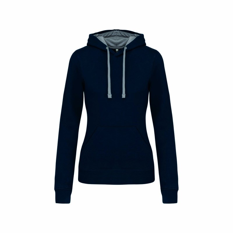 Sweat-shirt Capuche Bicolore Femme – Cadeau d’Entreprise Confortable