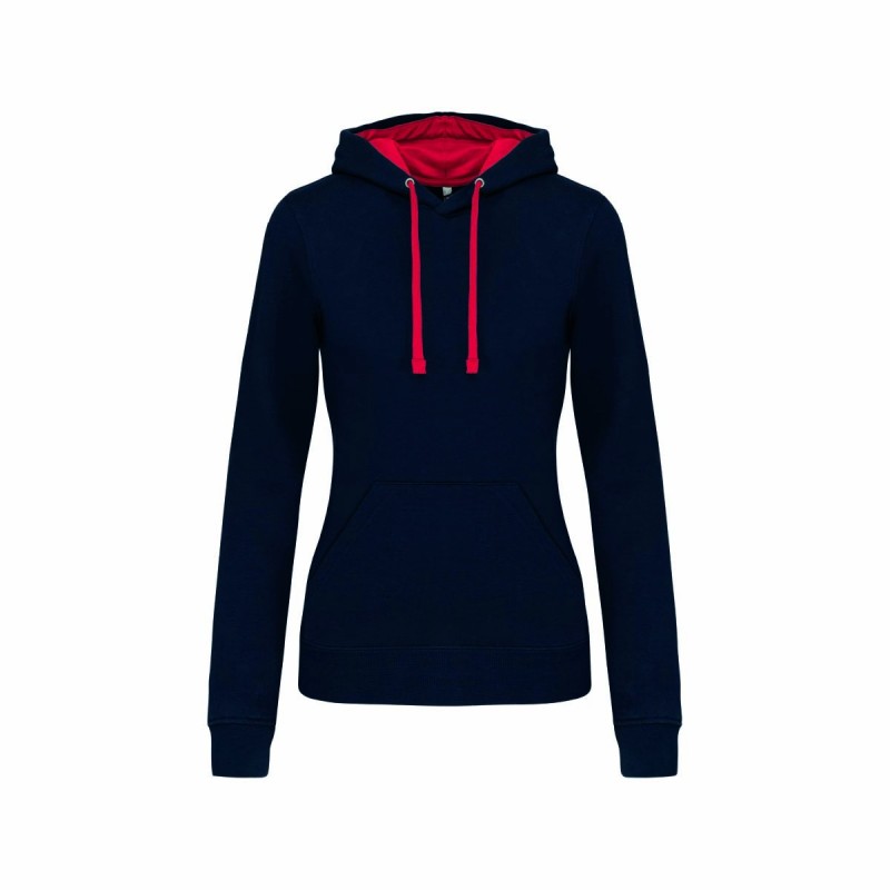 Sweat-shirt Capuche Bicolore Femme – Cadeau d’Entreprise Confortable