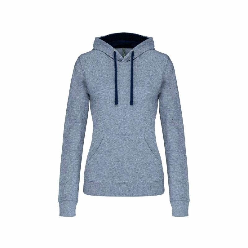 Sweat-shirt Capuche Bicolore Femme – Cadeau d’Entreprise Confortable