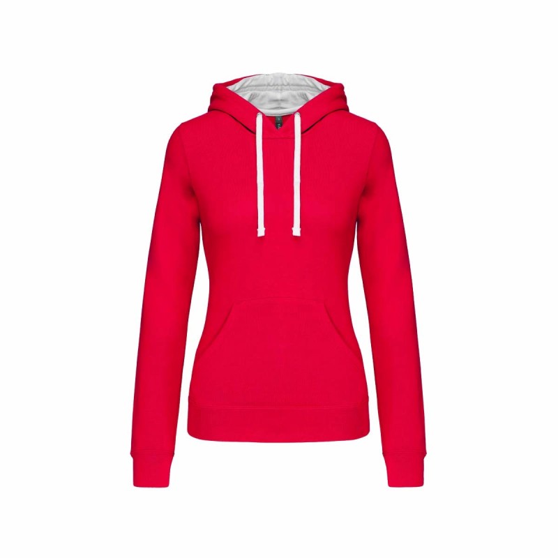 Sweat-shirt Capuche Bicolore Femme – Cadeau d’Entreprise Confortable