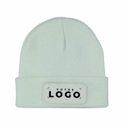 Bonnet avec patch personnalisable | Goodie textile entreprise