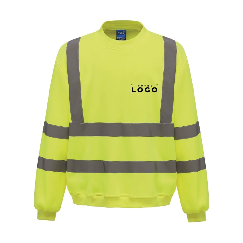 Sweat-shirt haute visibilité personnalisable – Sécurité et confort