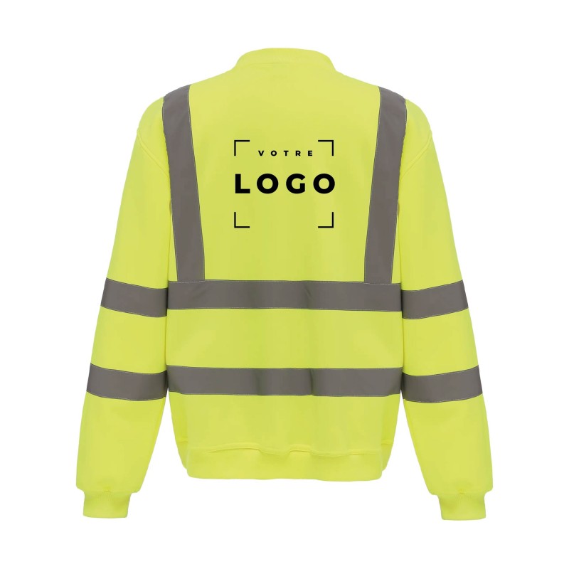 Sweat-shirt haute visibilité personnalisable – Sécurité et confort