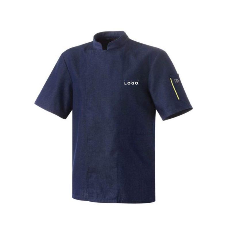 Veste de cuisine manches courtes personnalisable – Pratique