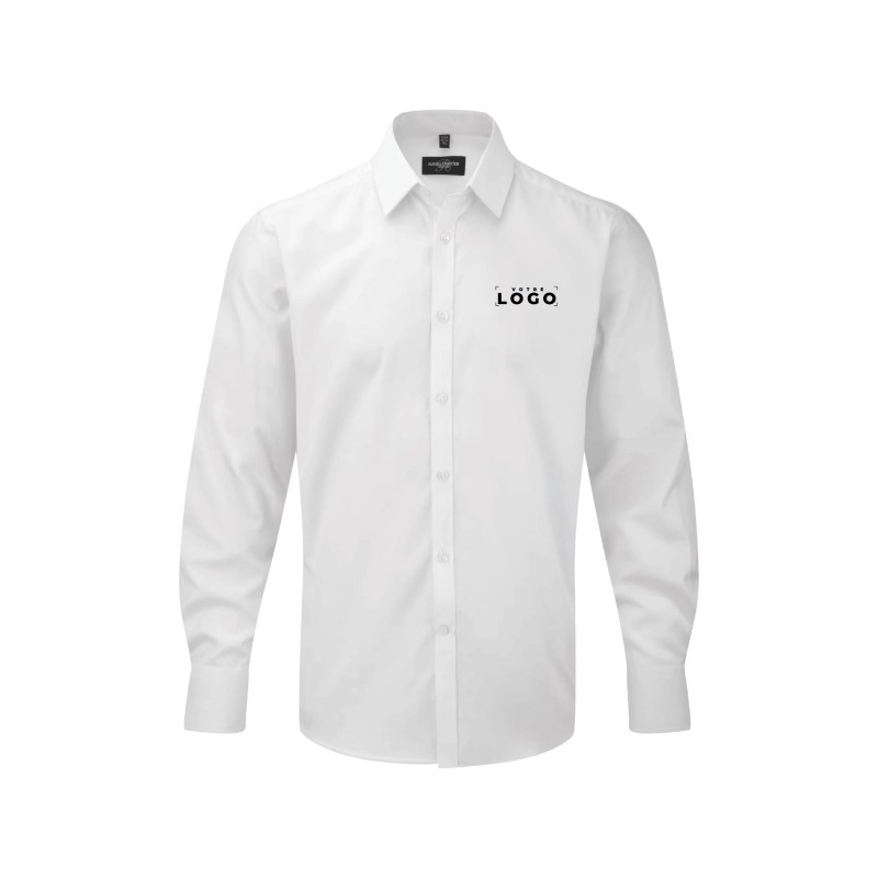 Chemise homme manches longues à chevrons personnalisable – Élégance