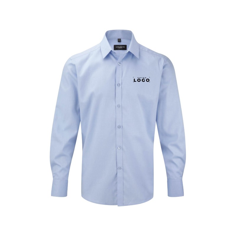 Chemise homme manches longues à chevrons personnalisable – Élégance