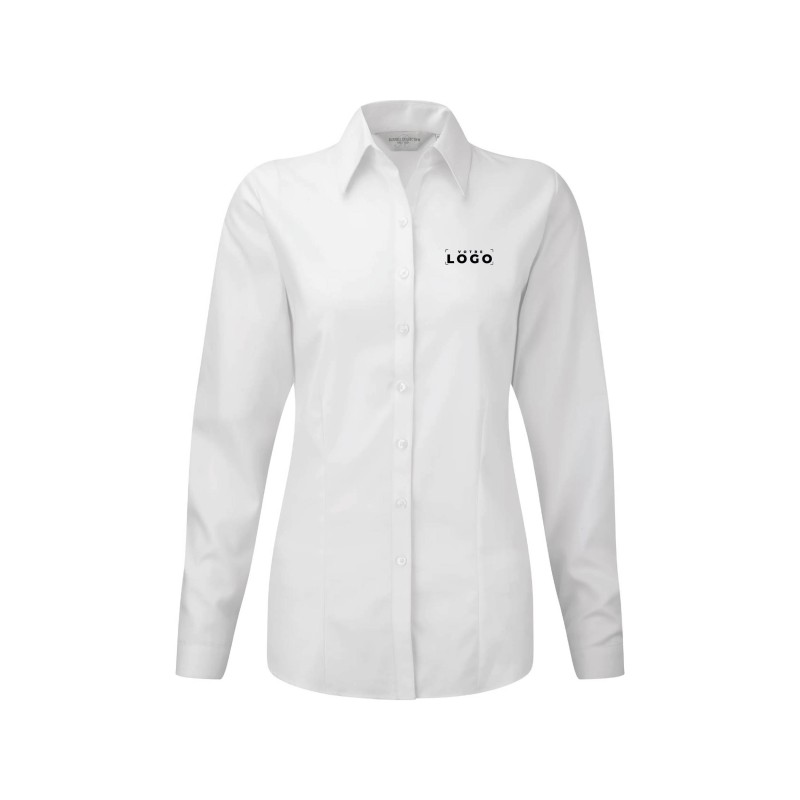 Chemise femme manches longues à chevrons personnalisable – Élégance