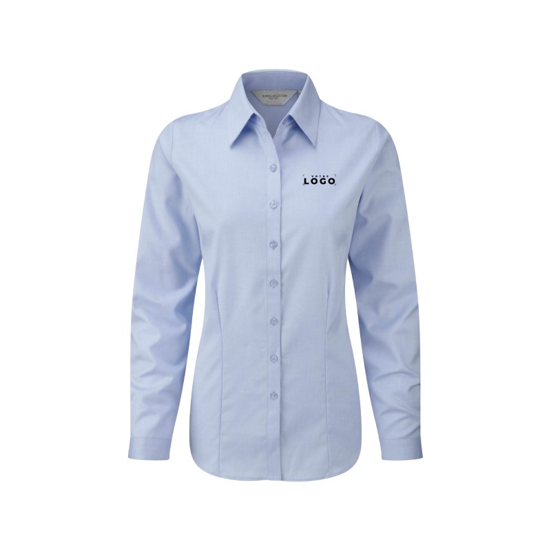 Chemise femme manches longues à chevrons personnalisable – Élégance