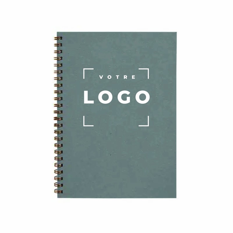 Cahier spirale A5 recyclé personnalisable | Fabrication France