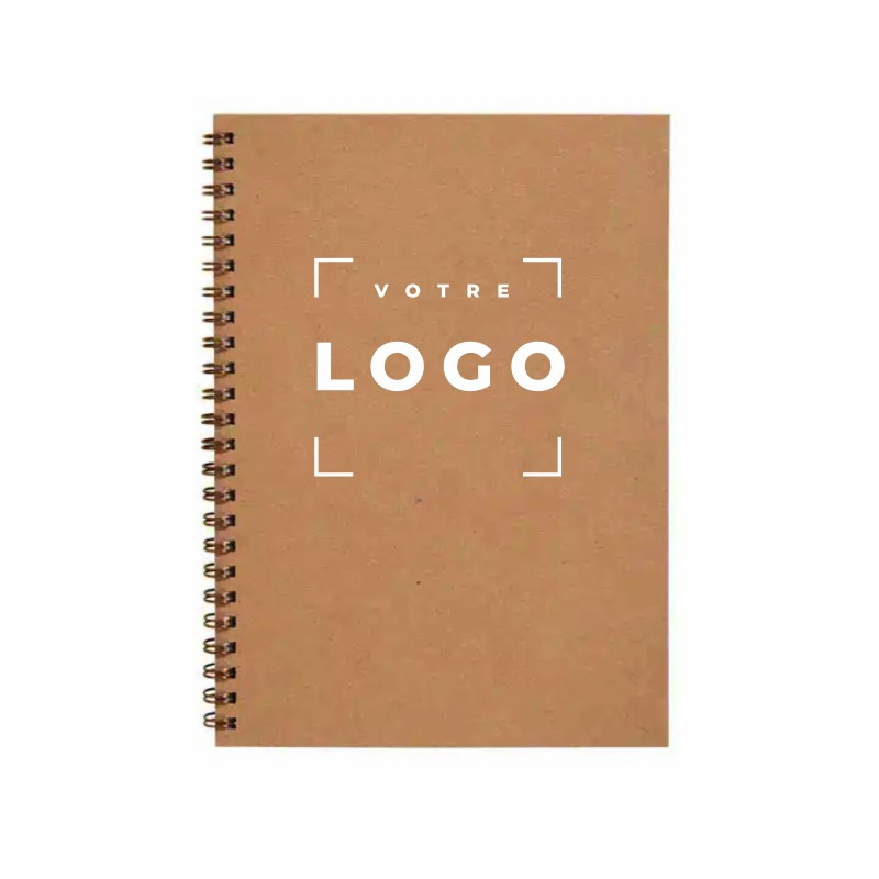 Cahier spirale A5 recyclé personnalisable | Fabrication France
