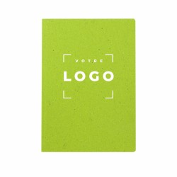 Carnet de notes écoresponsable | Papier recyclé vert anis