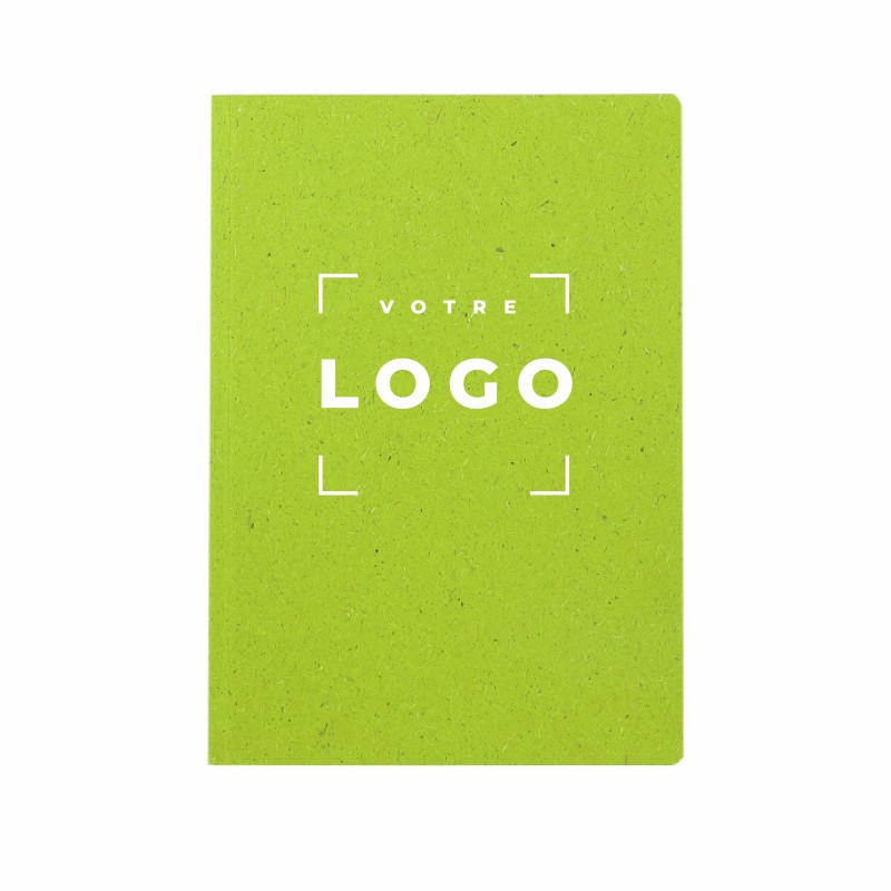 Carnet de notes écoresponsable | Papier recyclé vert anis