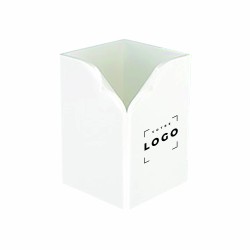 Pot à crayons PS Cristal personnalisé | Fabrication française