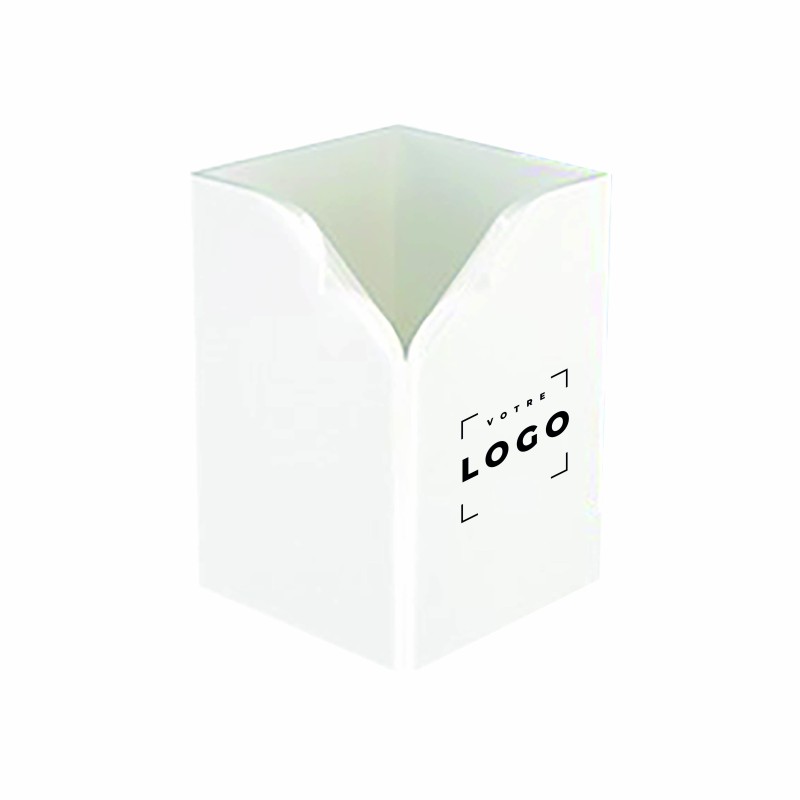 Pot à crayons PS Cristal personnalisé | Fabrication française