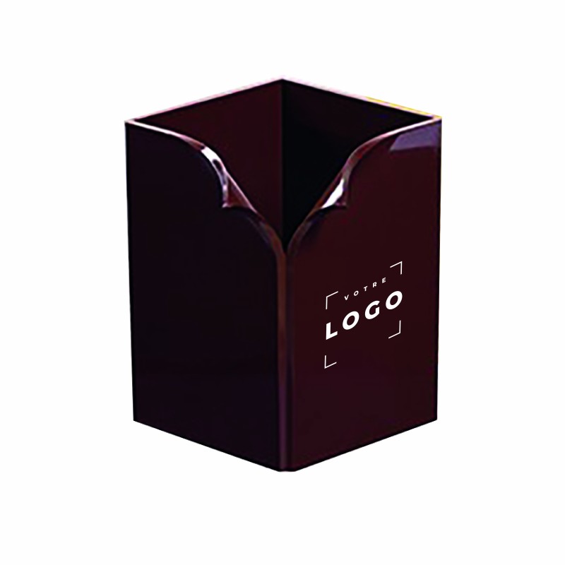 Pot à crayons PS Cristal personnalisé | Fabrication française