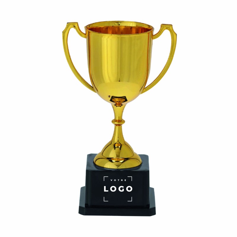 Coupe dorée personnalisable avec base noire – Marquage tampographie