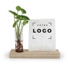 Support bois avec plante et carte graines personnalisable