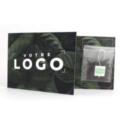 Carte personnalisée avec sachet de thé ou tisane | Goodie d’entreprise