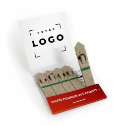 Pochette 5 Bâtonnets de Graines | Goodie écologique et personnalisable