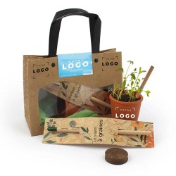 Pochon Crayon à Graines avec Pot et Tourbe | Goodie écologique