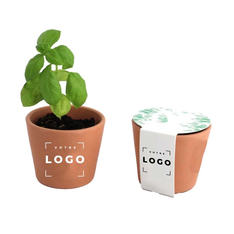 Kit de Plantation Personnalisé en Pot Céramique – Cadeau Écologique