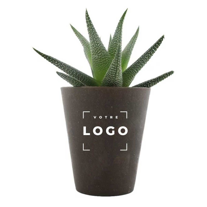 Gobelet Lin 16 cl avec Plante Verte – Goodie Écologique