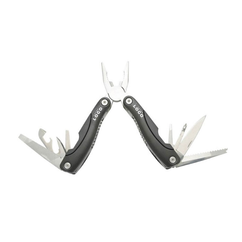 Pince multifonction personnalisable – 12 outils, manche bois d’olivier