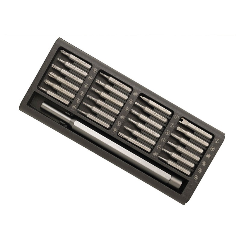 Coffret tournevis 24 embouts personnalisable – Manche aluminium