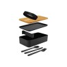 Lunchbox en PP avec couvercle bambou – Personnalisable