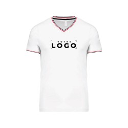Tee-shirt col V homme tricolore – Goodies textile entreprise