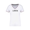 Tee-shirt col V femme tricolore – Goodies textile entreprise