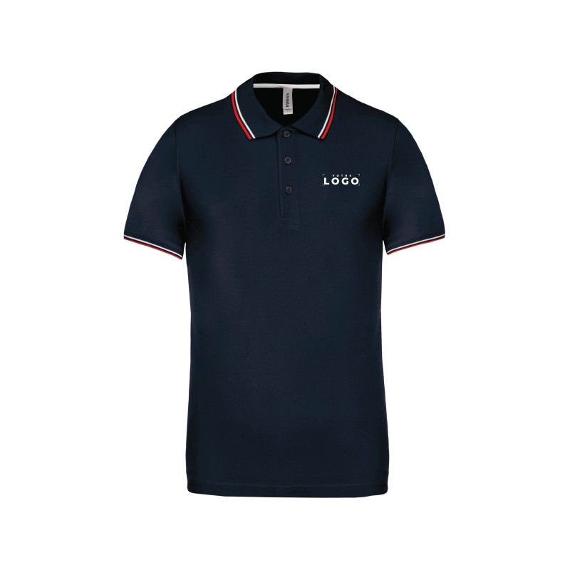 Polo maille piquée homme tricolore – Goodies textile entreprise