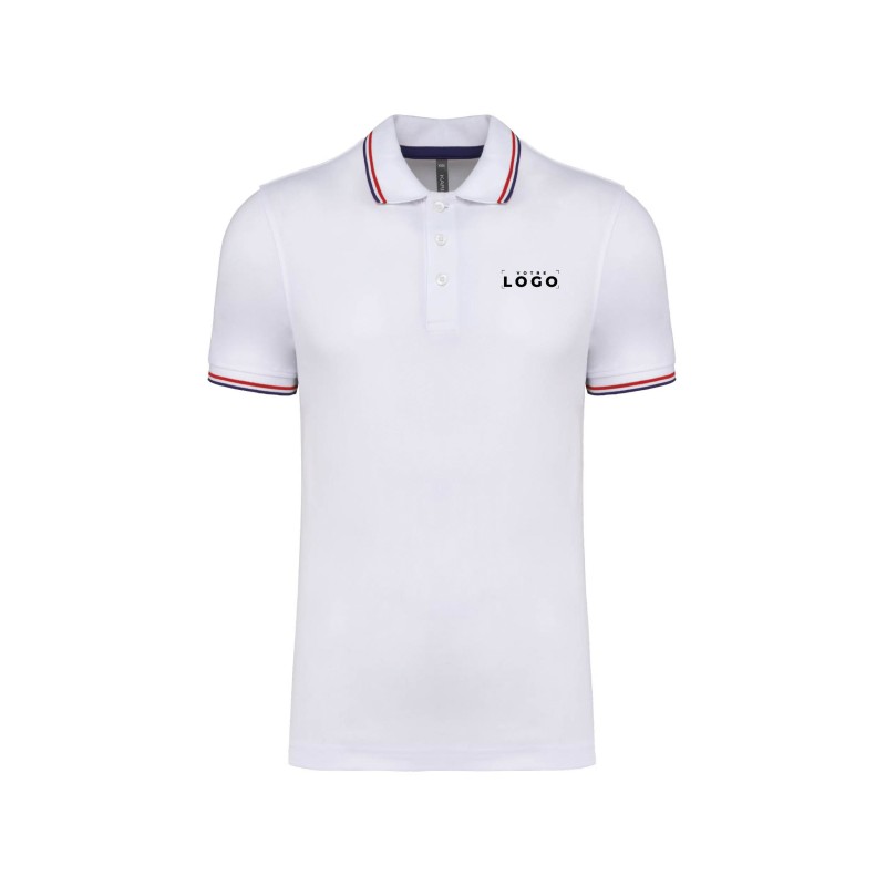 Polo maille piquée homme tricolore – Goodies textile entreprise