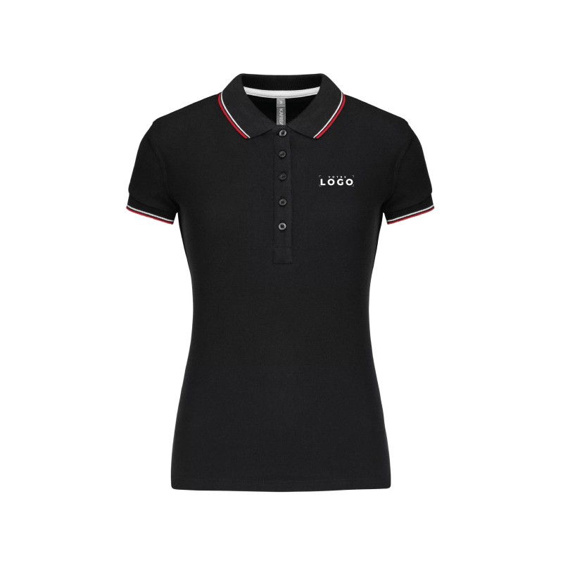 Polo maille piquée femme tricolore – Goodies textile entreprise