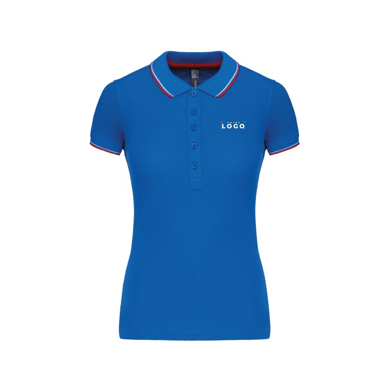Polo maille piquée femme tricolore – Goodies textile entreprise