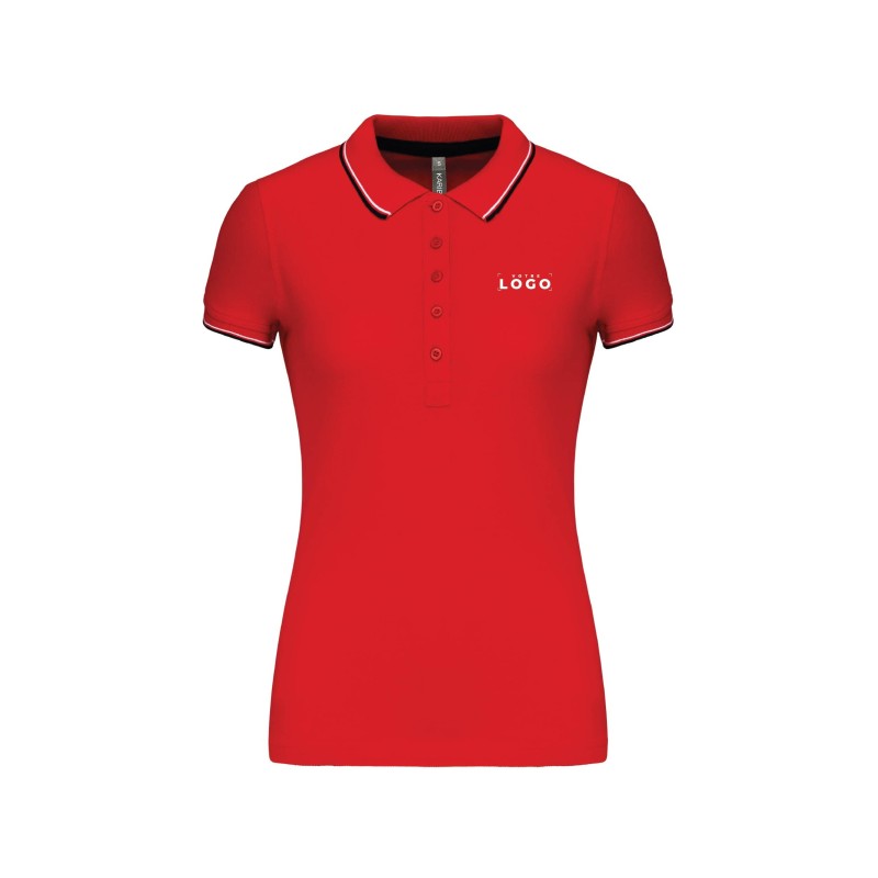Polo maille piquée femme tricolore – Goodies textile entreprise